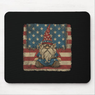 American Star Stripes 4th Of July Shirt Gnome Wome Mouse Pad