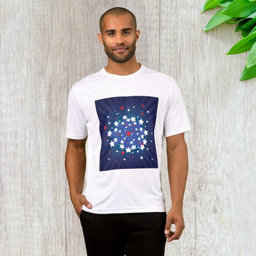 American Starburst Stars Mens Sport_Tek T_Shirt