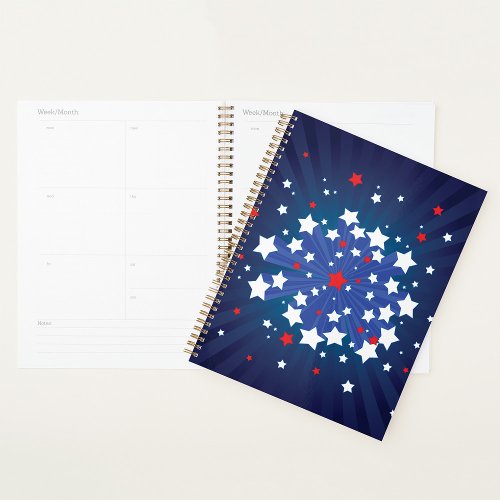 American Starburst Stars Spiral Planner