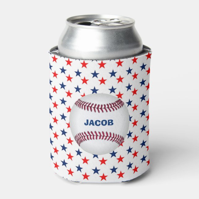 American Stars And Baseball Can Cooler (Can Front)