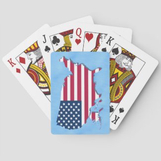 American Stars and Stripes Flag Red White Blue Sea