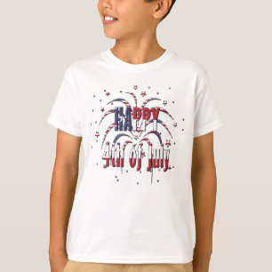 American Stars and Stripes Happy 4th of July T-Shirt