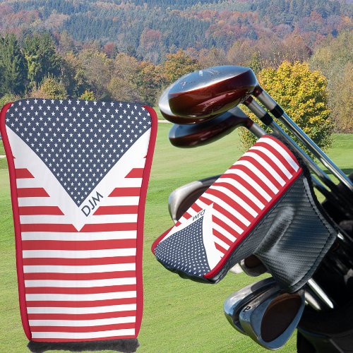 American Stars and Stripes Red White Blue Putter Golf Head Cover