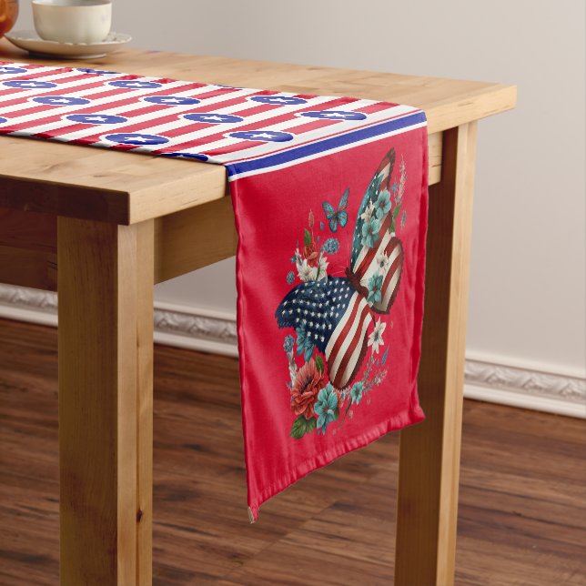 American Star's And Stripes Short Table Runner (In Situ)