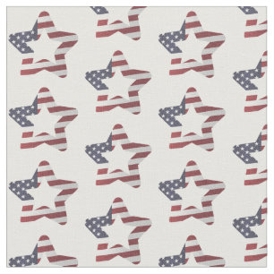 American Stars and Stripes Star Pattern Patriotic Fabric