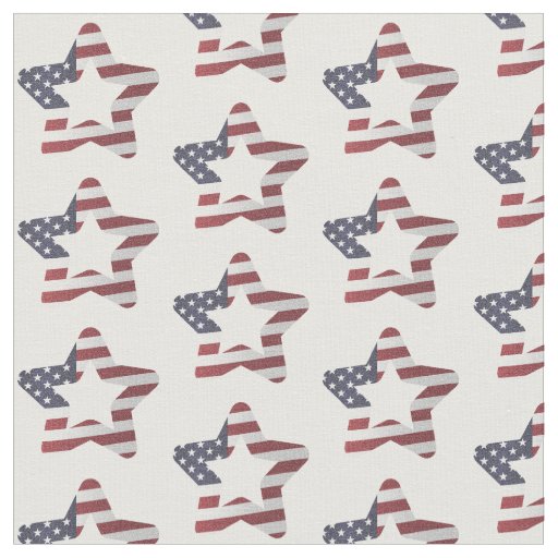 American Stars and Stripes Star Pattern Patriotic Fabric