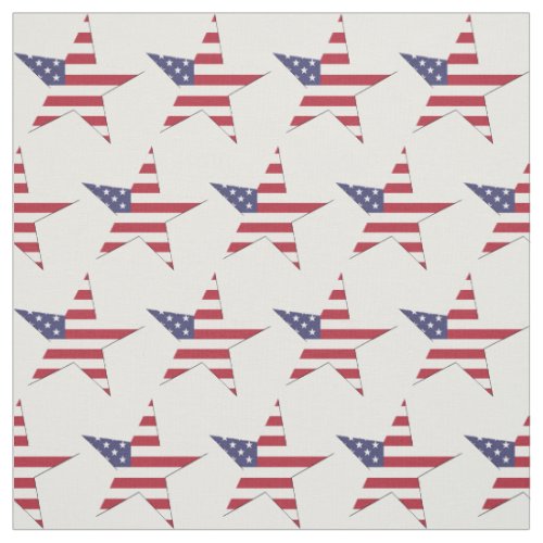 American Stars and Stripes USA Star Spangled Star Fabric