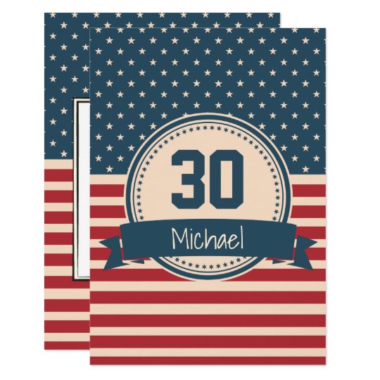 American Flag Birthday Invitations 8