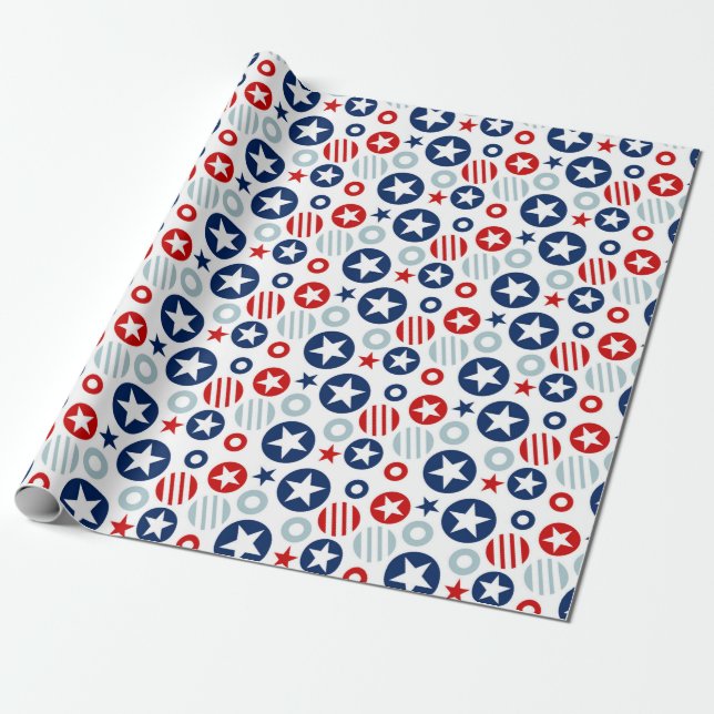 American Stars Wrapping Paper (Unrolled)