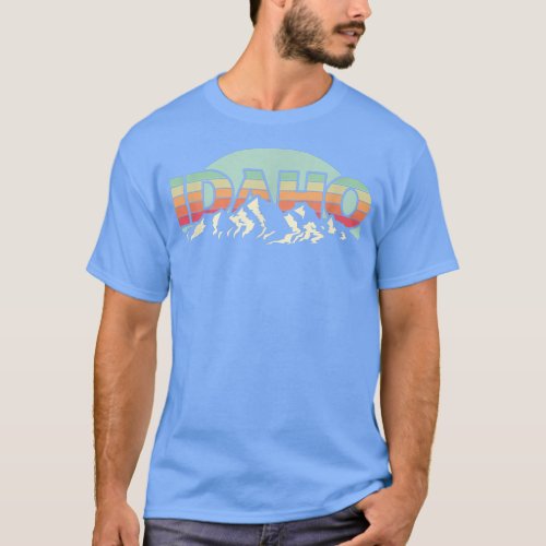 American State Idaho _ Vintage Mountain Nature Hik T_Shirt