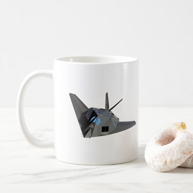 American Stealth Attack Aircraft  Coffee Mug (With Donut)