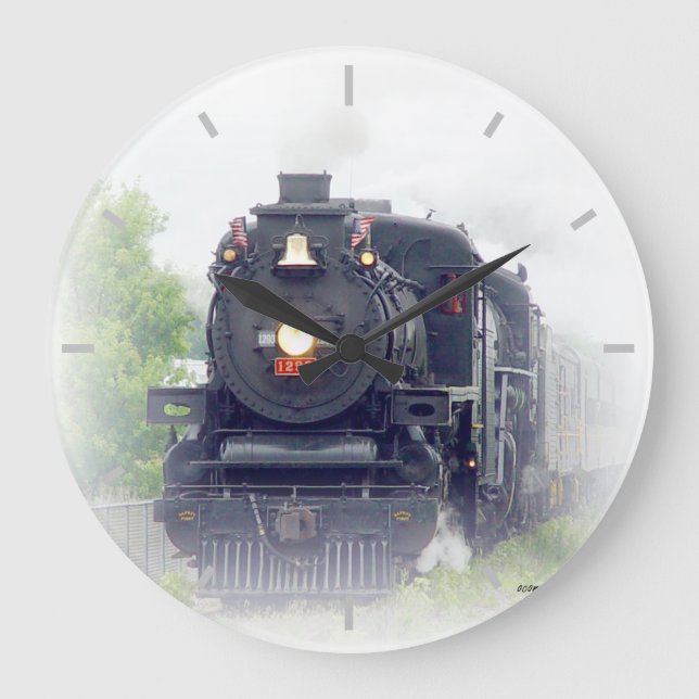 American Steam Train Large Clock (Front)