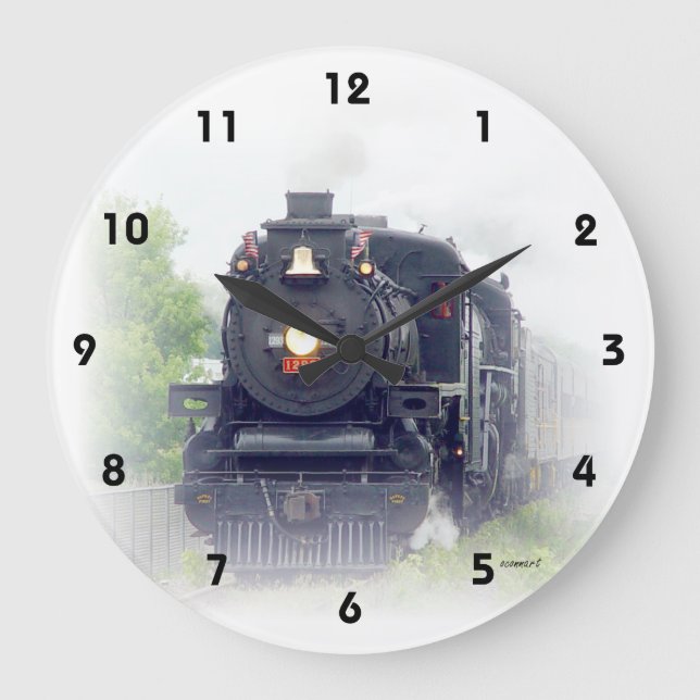 American Steam Train Large Clock (Front)