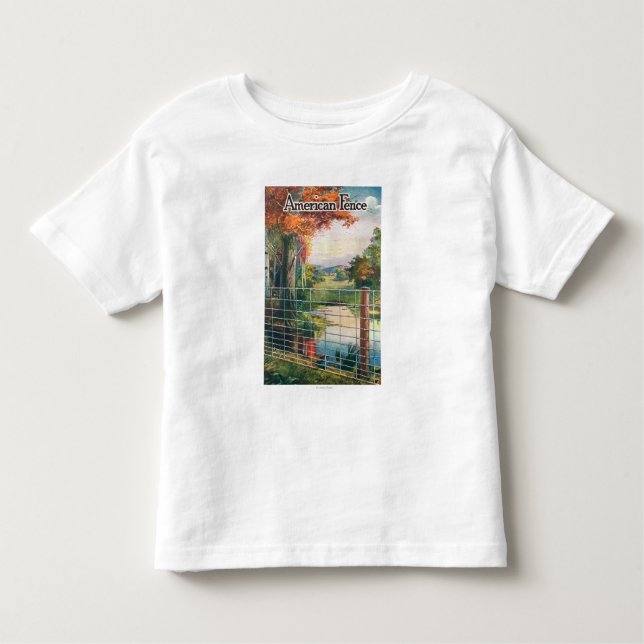 American Steel & Wire Co Fence Roadside Scene Toddler T-shirt (Front)