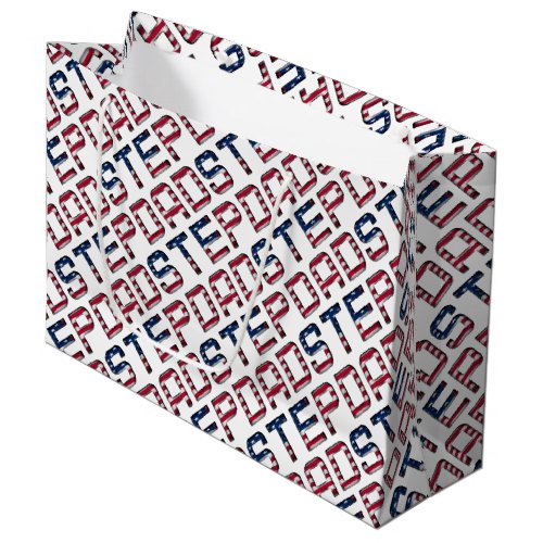 American Stepdad Stars and Stripes USA America Large Gift Bag