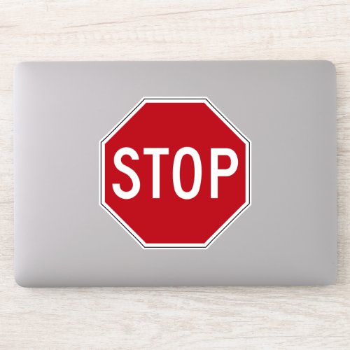 American Stop Sign Sticker