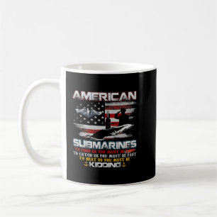 American Submarine Veteran Submariner US Flag Men  Coffee Mug