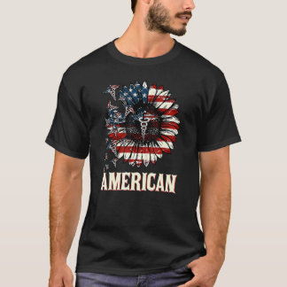 American Sunflower Registered Nurse Patriotic 4th T-Shirt