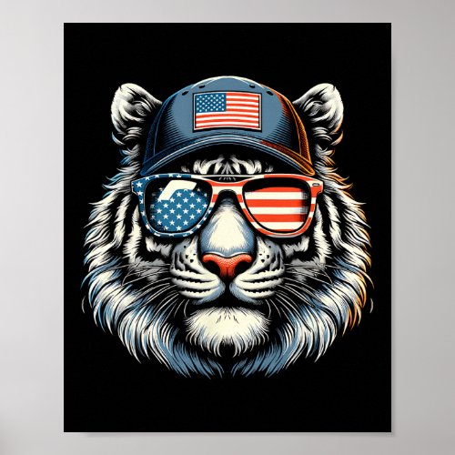 American Sungles Tiger Shades 4th Of July Mens  Poster