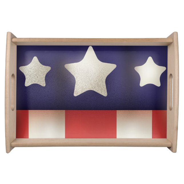 American superhero Logo Serving Tray (Front)