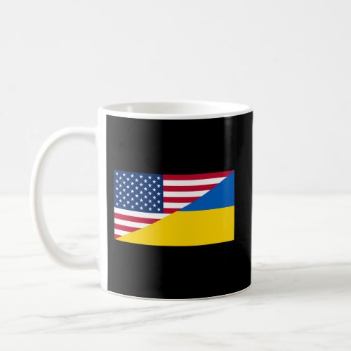 American Support For Ukraine Peace Usa Flag Ukrain Coffee Mug