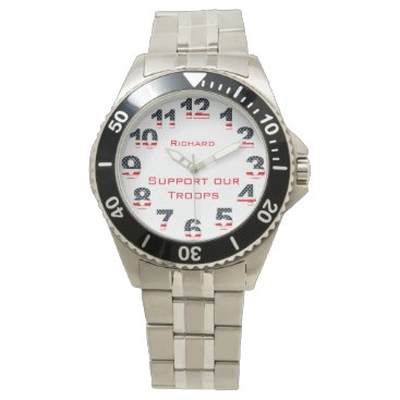 American Support Our Troops Custom Watch American Support Our Troops Custom Watch