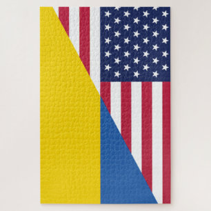 American support toward Ukraine Sherpa Blanket Jigsaw Puzzle