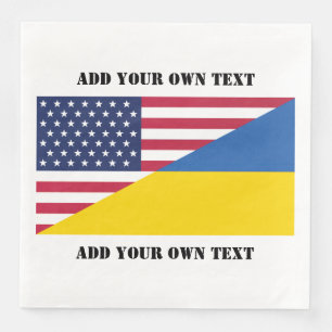 American support toward Ukraine Throw Pillow Paper Dinner Napkins
