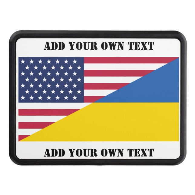 American support towards Ukraine Throw Pillow Hitch Cover (Front)