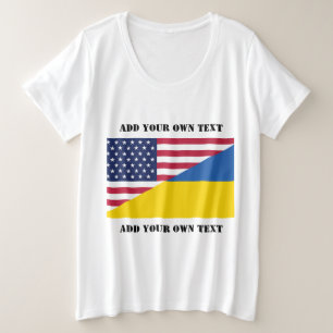 American support towards Ukraine Throw Pillow Plus Size T-Shirt