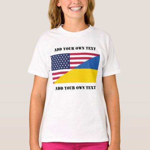 American support towards Ukraine Throw Pillow T_Shirt