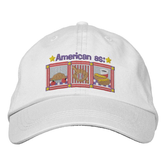 American Symbols and Icons Embroidered Baseball Cap (Front)