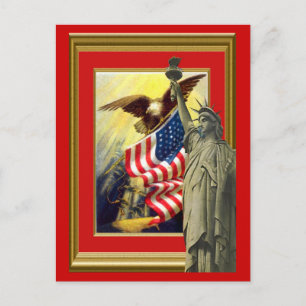 American symbols postcard