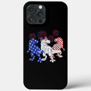 American T Rex Dino Kids 4th Of July Baby Boys iPhone 13 Pro Max Case