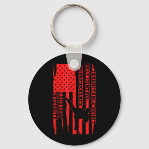 American Taekwondo USA Martial Arts Artist Team Keychain