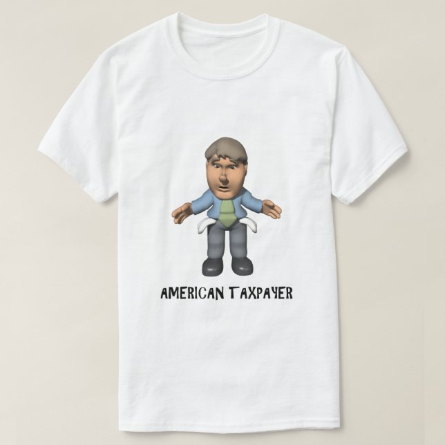 American Taxpayer IRS Joke Taxday Humor Fun Empty T-Shirt (Design Front)