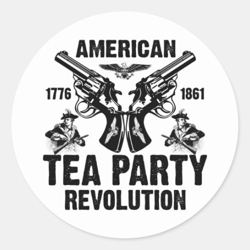 American Tea Party Revolution Classic Round Sticker