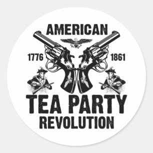 American Tea Party Revolution Classic Round Sticker