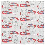 American Theater with Drama Masks Fabric