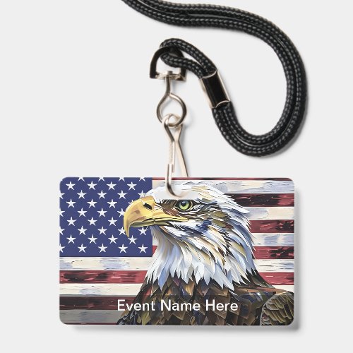 American Theme Budget Event Badges