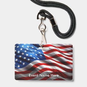 American Theme Budget Event Badges