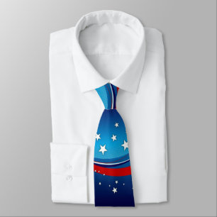 American theme stars & stripes neck tie
