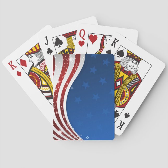 American theme stars & stripes poker cards (Back)