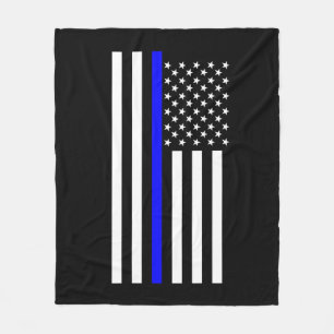 American Thin Blue Line Decor Fleece Blanket