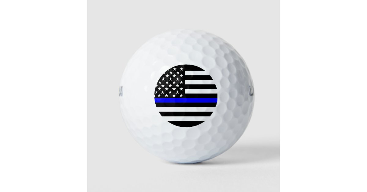 American Thin Blue Line Decor Golf Balls Zazzle Com