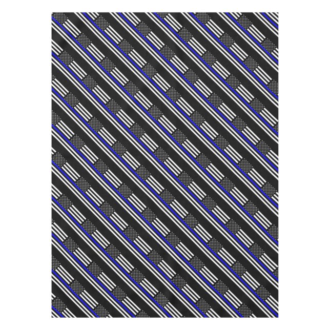 American Thin Blue Line Decor Tablecloth (Front)