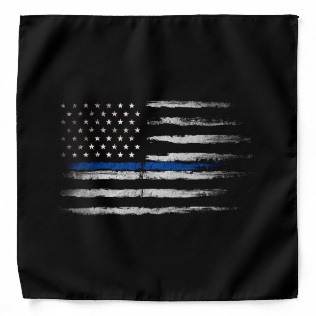 American Thin Blue Line flag Bandana (Front)