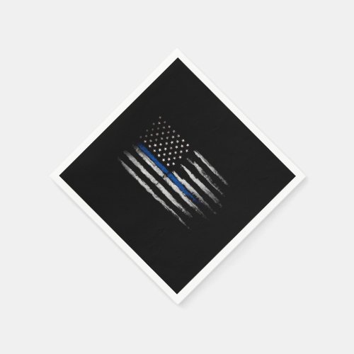 American Thin Blue Line flag Napkins