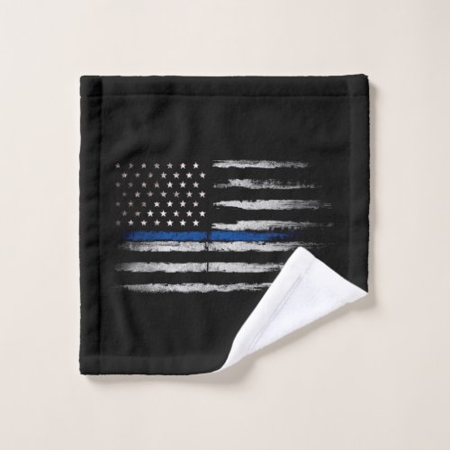 American Thin Blue Line flag Wash Cloth