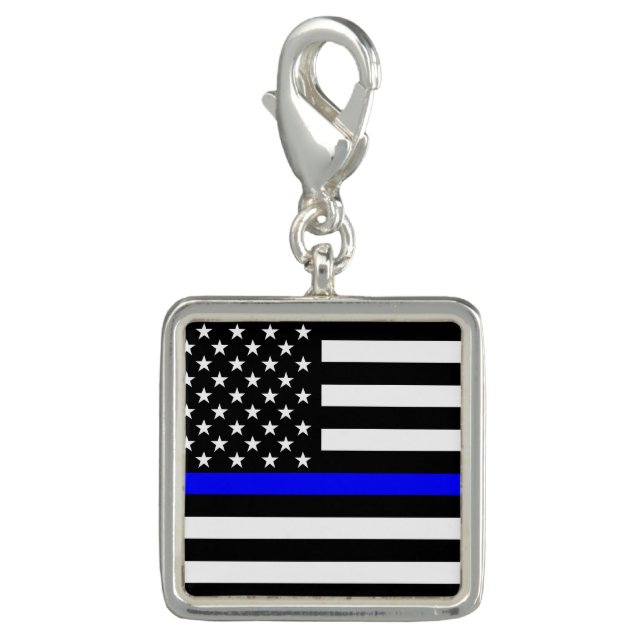 American Thin Blue Line Graphic Decor Charm (Front)